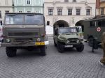 Pojazdy militarne na Rynku w Cieszynie
